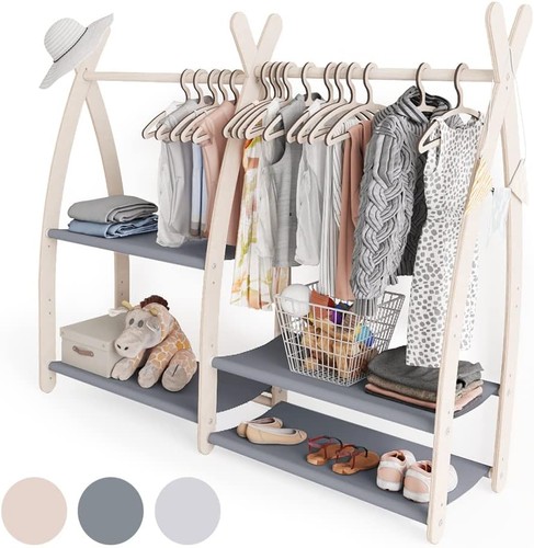 Children wooden clothes rail - children's,