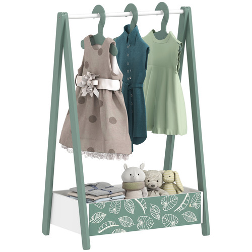Kids clothing rack green mdf - kids, &