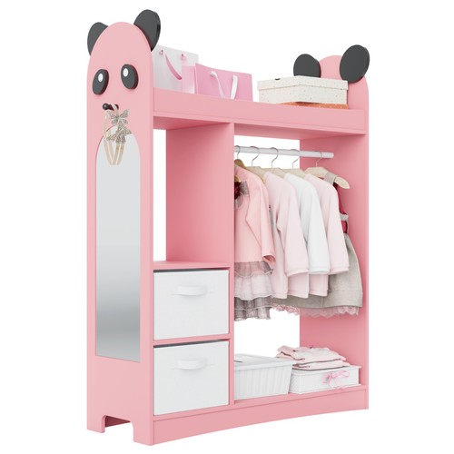 Kid dress storage mirror - up, w/mirror