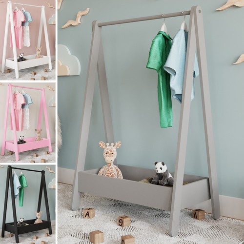 Kids wooden hanging dress - wooden, up