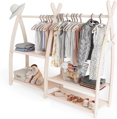 Kids wooden clothes rail - kids,
