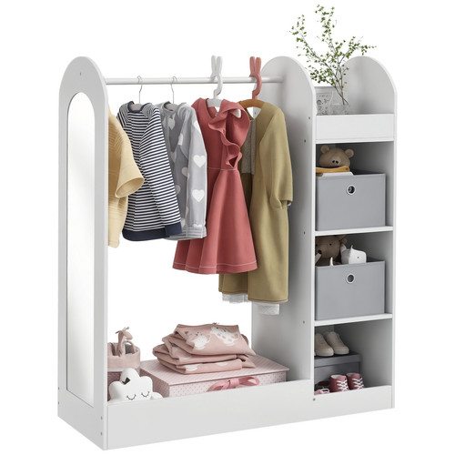 Kids clothes rail with storage - with,