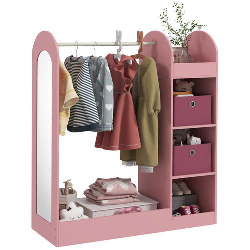 Kids clothes rail pink mdf - rail,